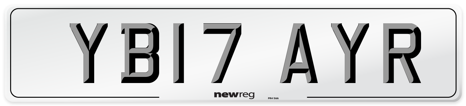 YB17 AYR Number Plate from New Reg